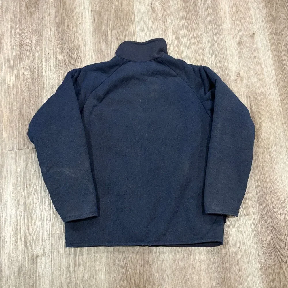 RARE Vtg 70s 80s Patagonia Pile Cardigan Jacket Men's Size XL Navy Blue Full Zip